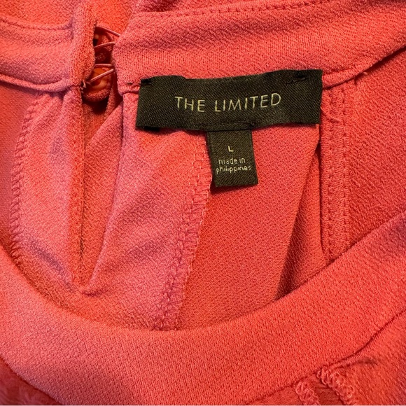 LIMITED Pink Sleeveless Center Ruffle Top Women Size Large - Picture 5 of 6
